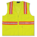 S410 Aware Wear Non ANSI Surveyors Tricot & Mesh Hi-Viz Lime Vest (X-Small)